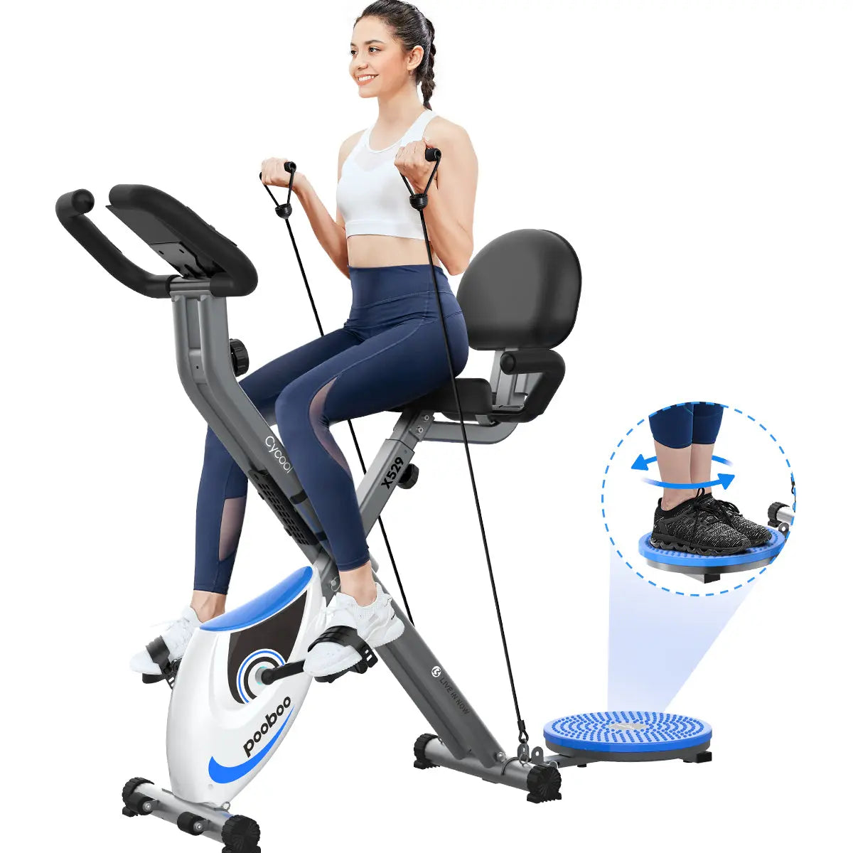 Pooboo Folding Exercise Bike X529M1