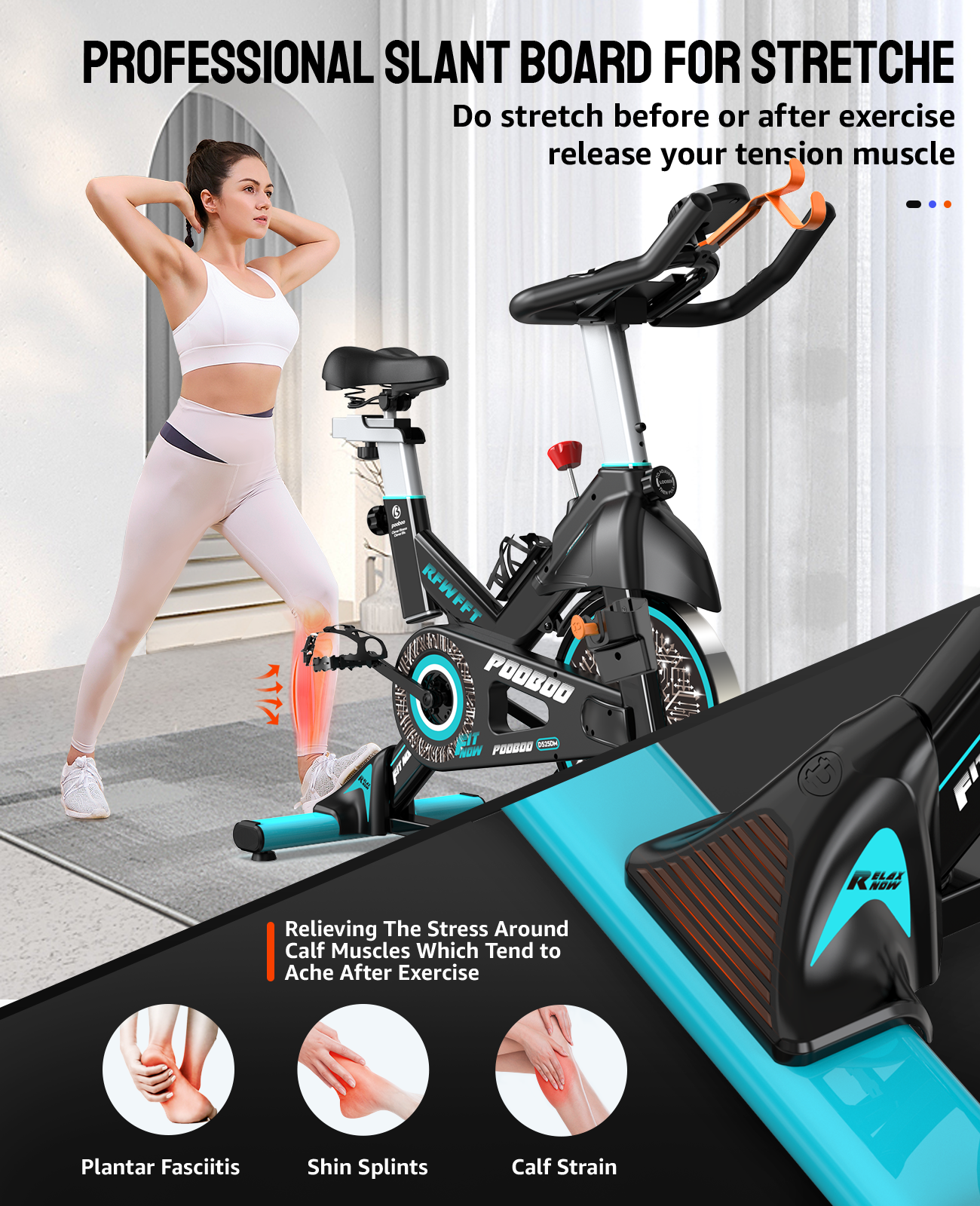 Pooboo Adjustable Magnetic Cycling Bike