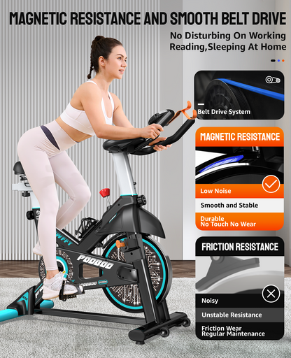 Pooboo Adjustable Magnetic Cycling Bike