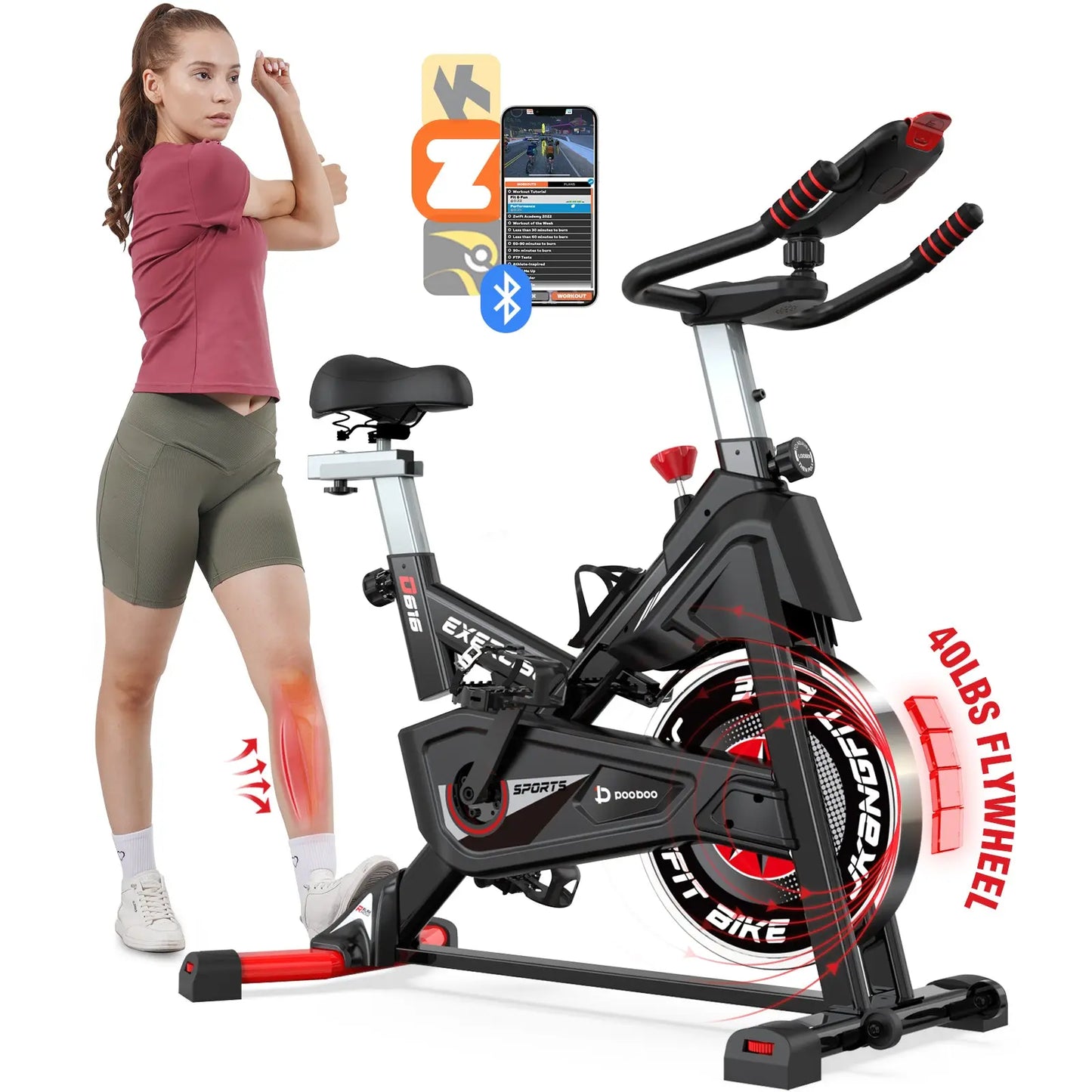 Pooboo Stationary Exercise Bike D616M2