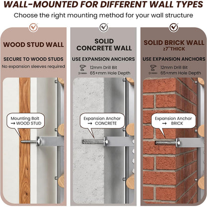 C107 Swedish Ladder Stall Bar Wall Mounted With Pull Up Bar