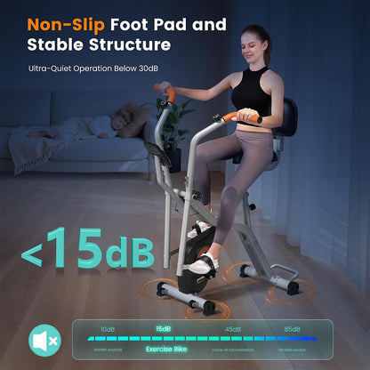 X820 Foldable Exercise Bike with Elliptical Mode