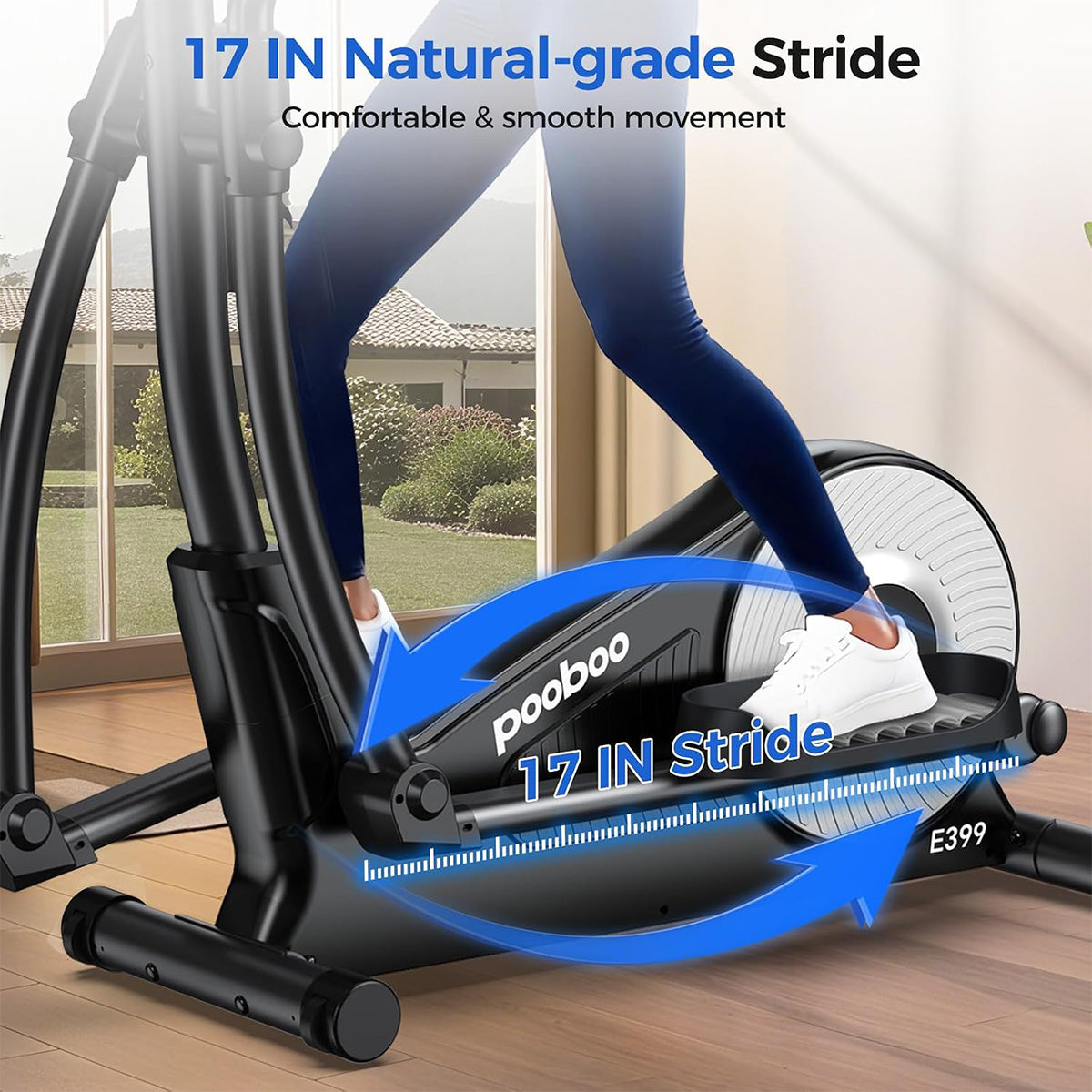E399 Silent Elliptical machine-Silver
