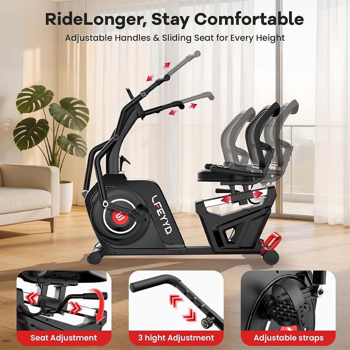 W215 Recumbent Bike with Arm Exerciser