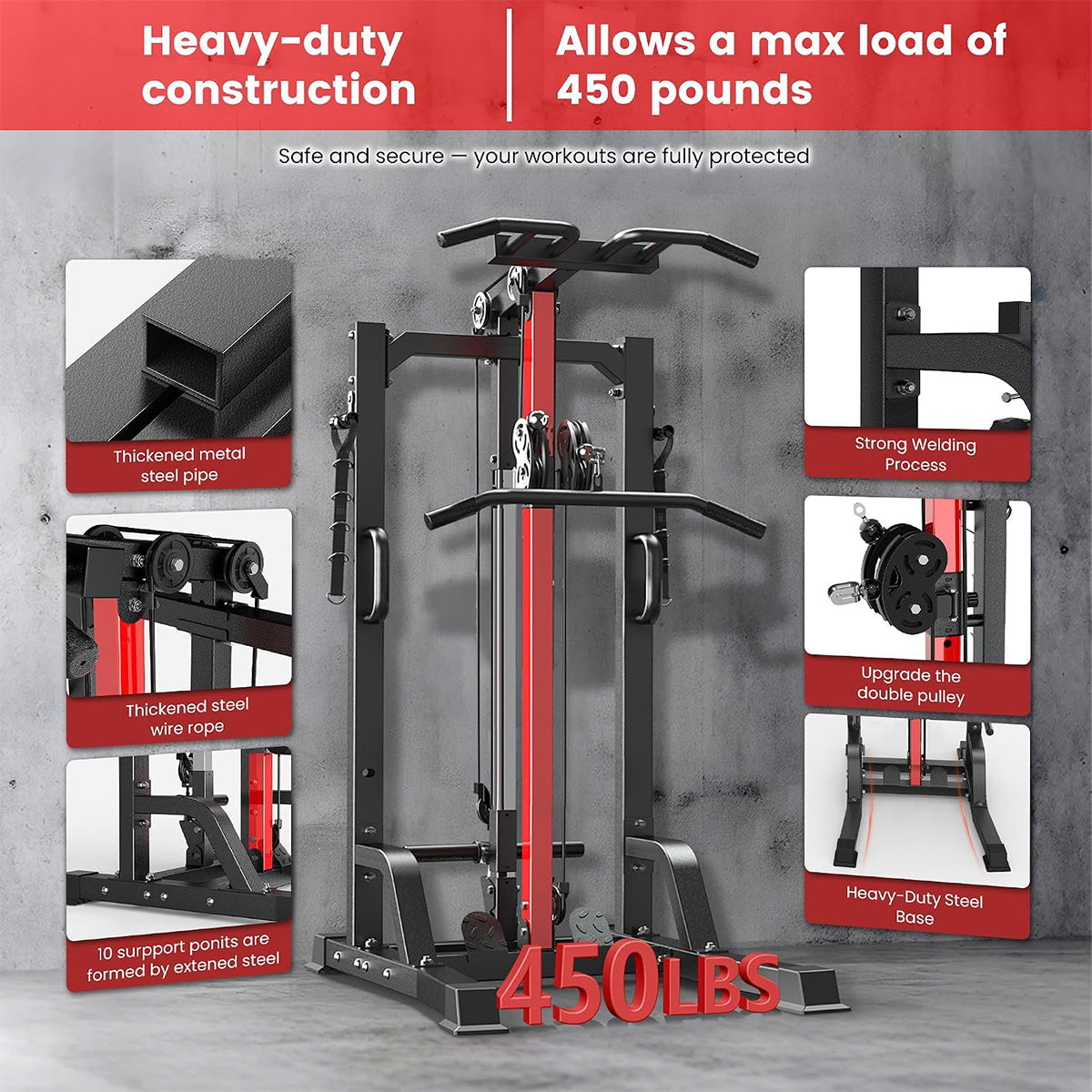 Pull Up Bar Power Tower Dip Station