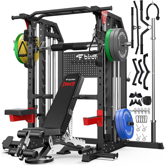 Smith Machine With 230lb counterweight&Bench- Color