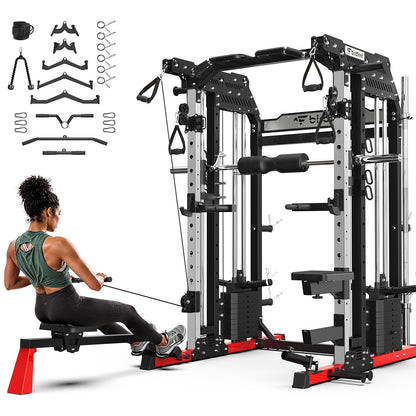 P630Pro Smith Machine With Rowing Machine Components