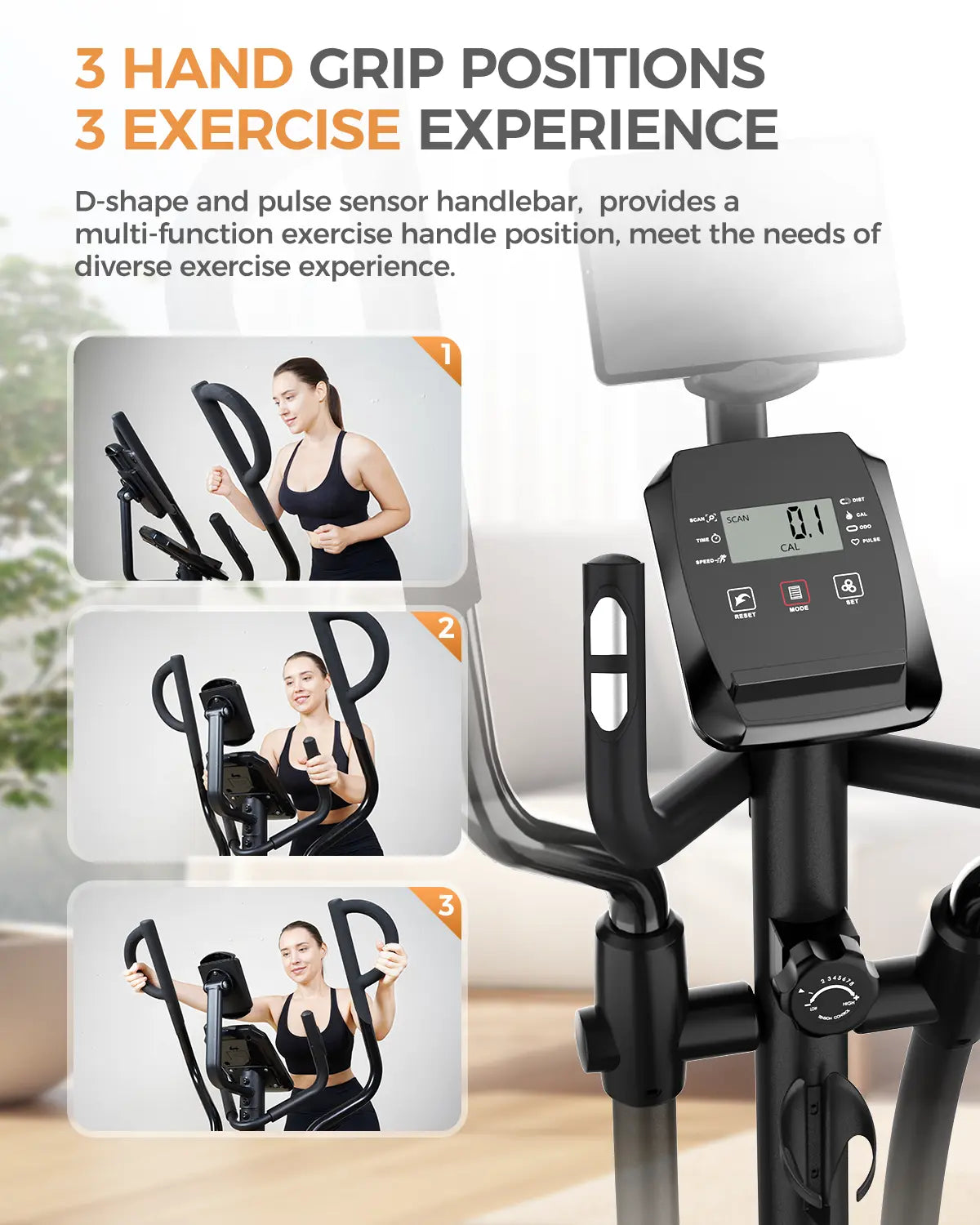 Pooboo Ultra Silent Elliptical machine E399