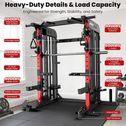 P43 Power Cage With 230lb counterweight - Black