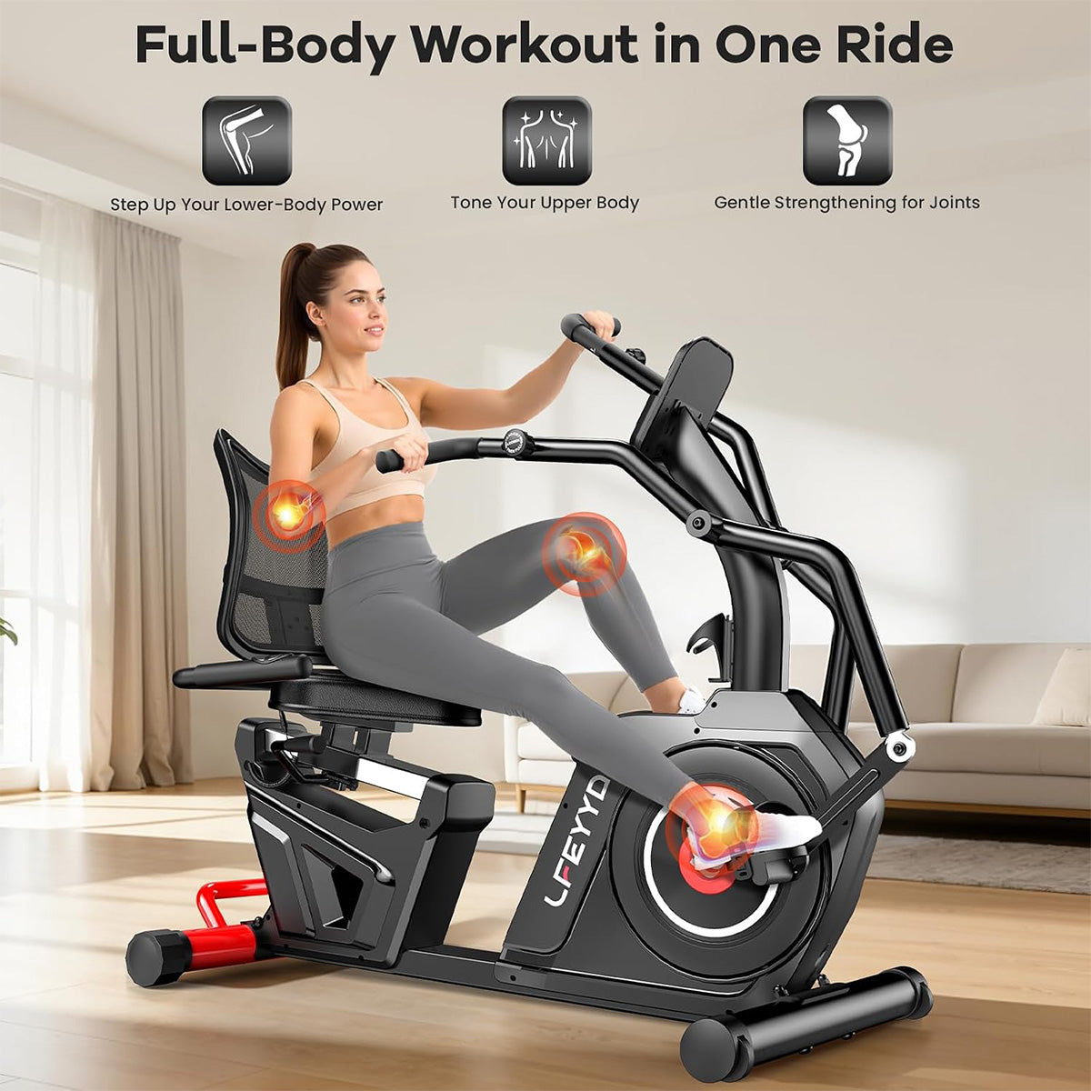 W215 Recumbent Bike with Arm Exerciser
