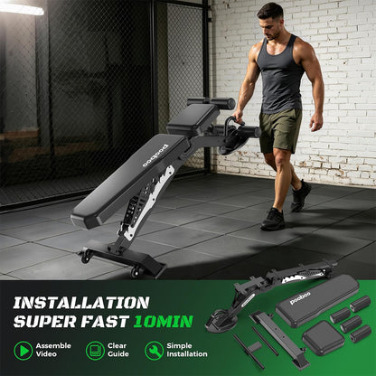 Y162 Adjustable Weight Bench For Home