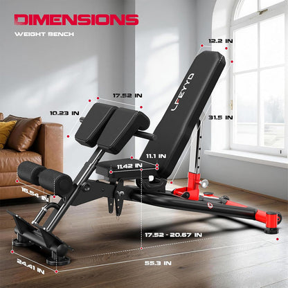 Y190 Adjustable Weight Bench&Roman Chair Bench