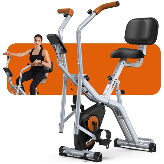 X820 Foldable Exercise Bike with Elliptical Mode