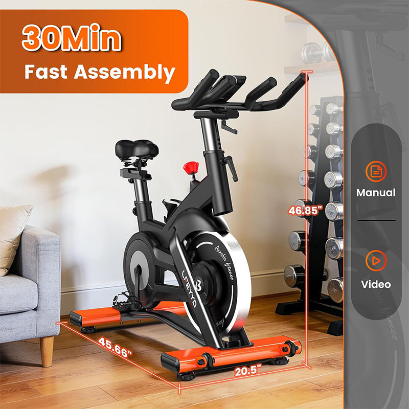 D576 Home Spin Bike with Heart Rate Monitor