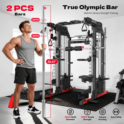 P630Pro Smith Machine With Rowing Machine Components