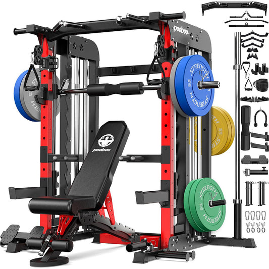 Power Cage With 230lb counterweight&Bench- Color
