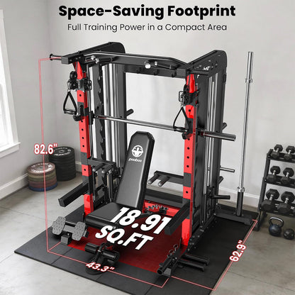 Power Cage With 230lb counterweight&Bench- Color