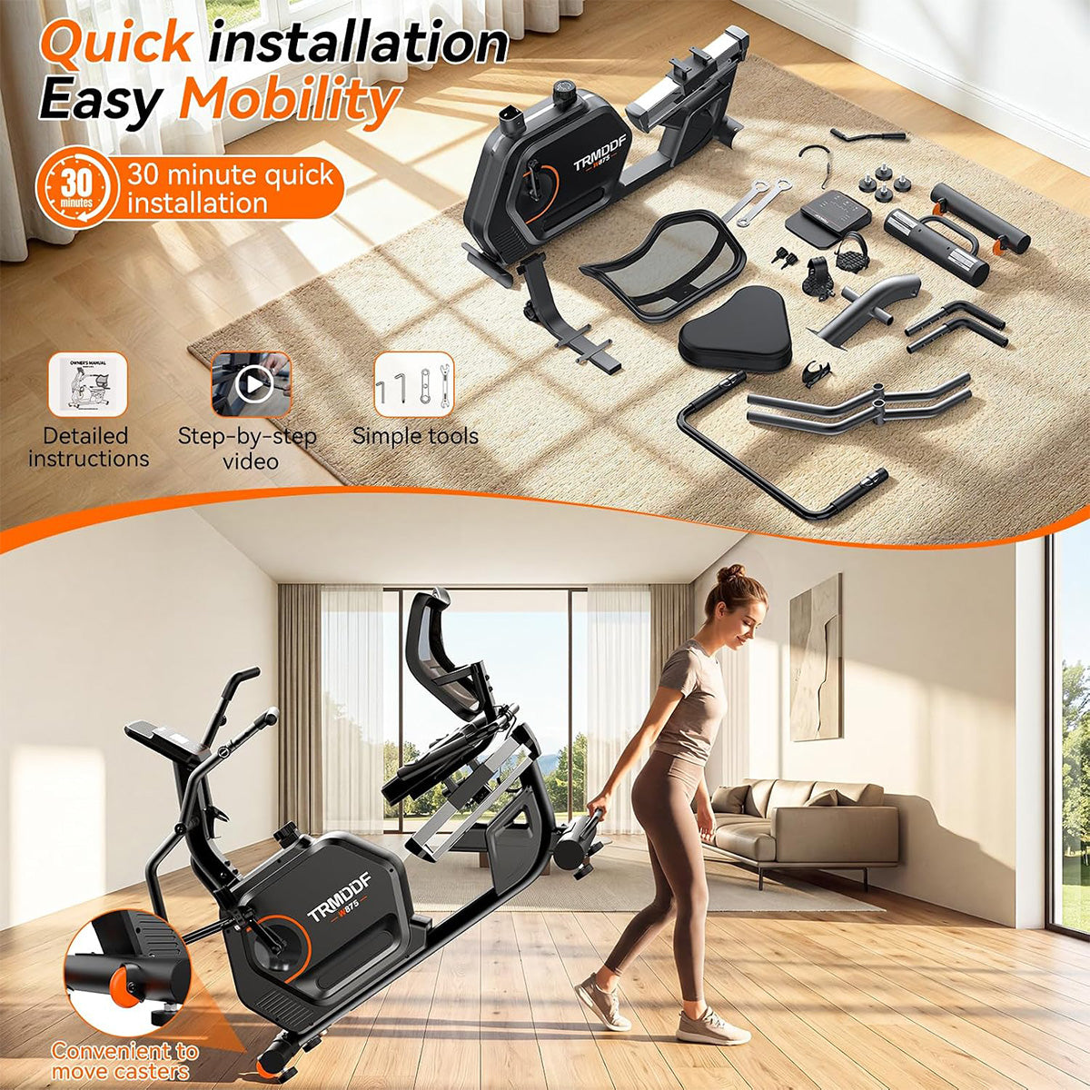 W875 Recumbent Bike With Bluetooth App