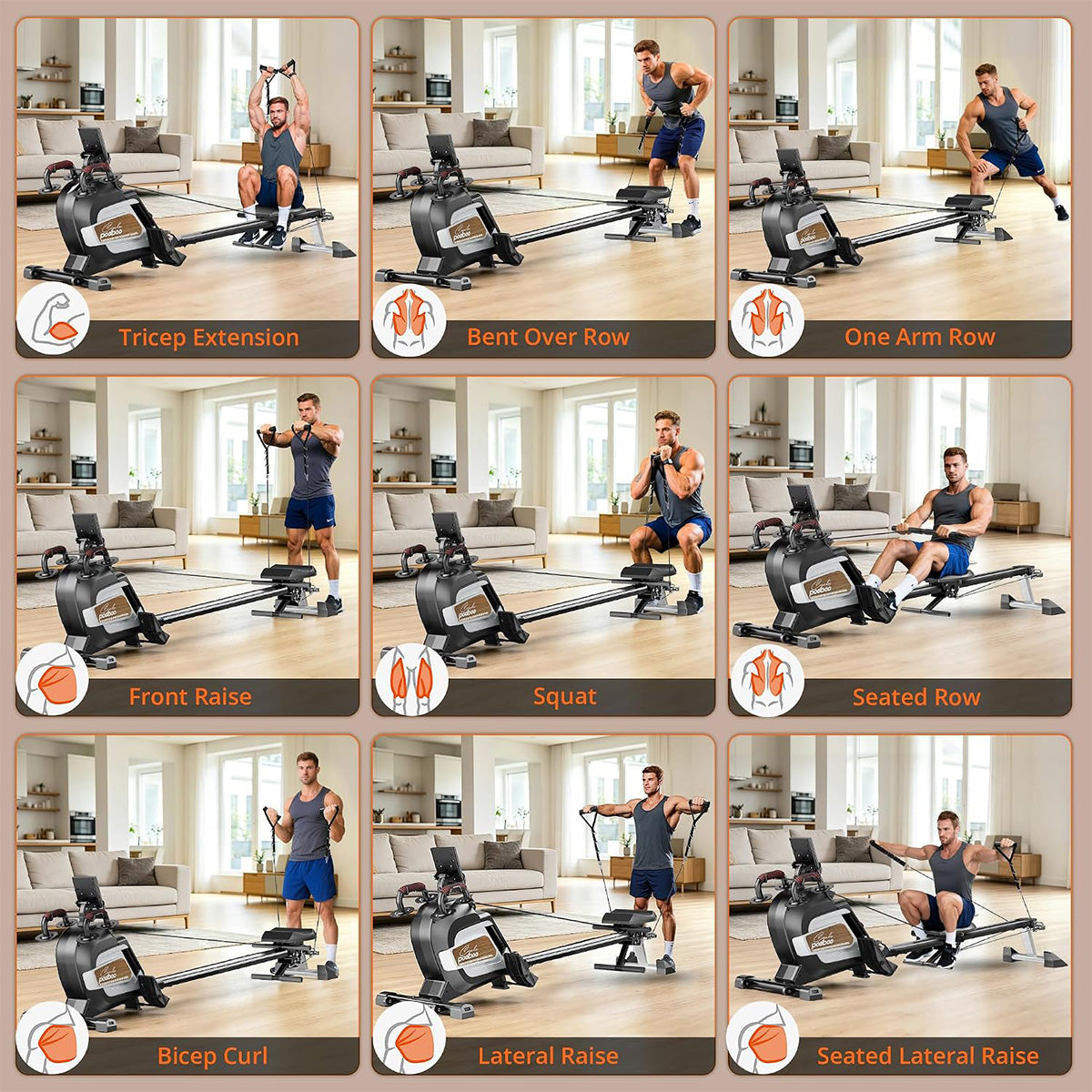 H015 Magnetic Rowing Machine
