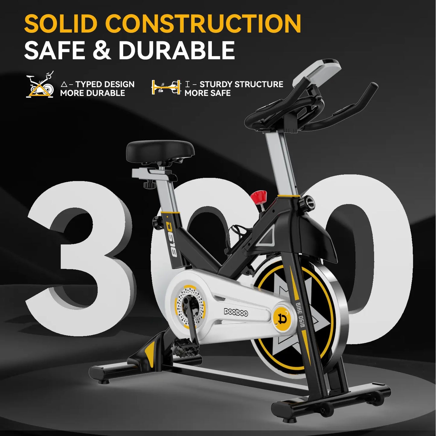 Pooboo Stationary Bike for Home Gym D618