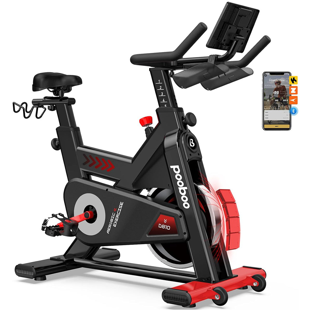 D810 Stationary Bikes with Comfortable Seat Cushion