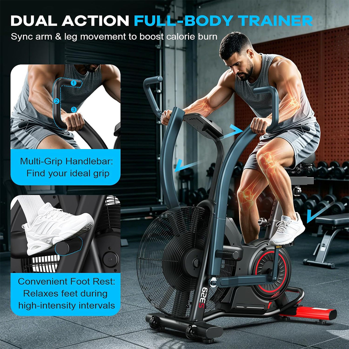 S329 Air Resistance Fan Exercise Bike