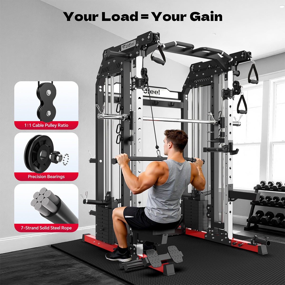P630 Smith Machine With Dual Weight Plate System