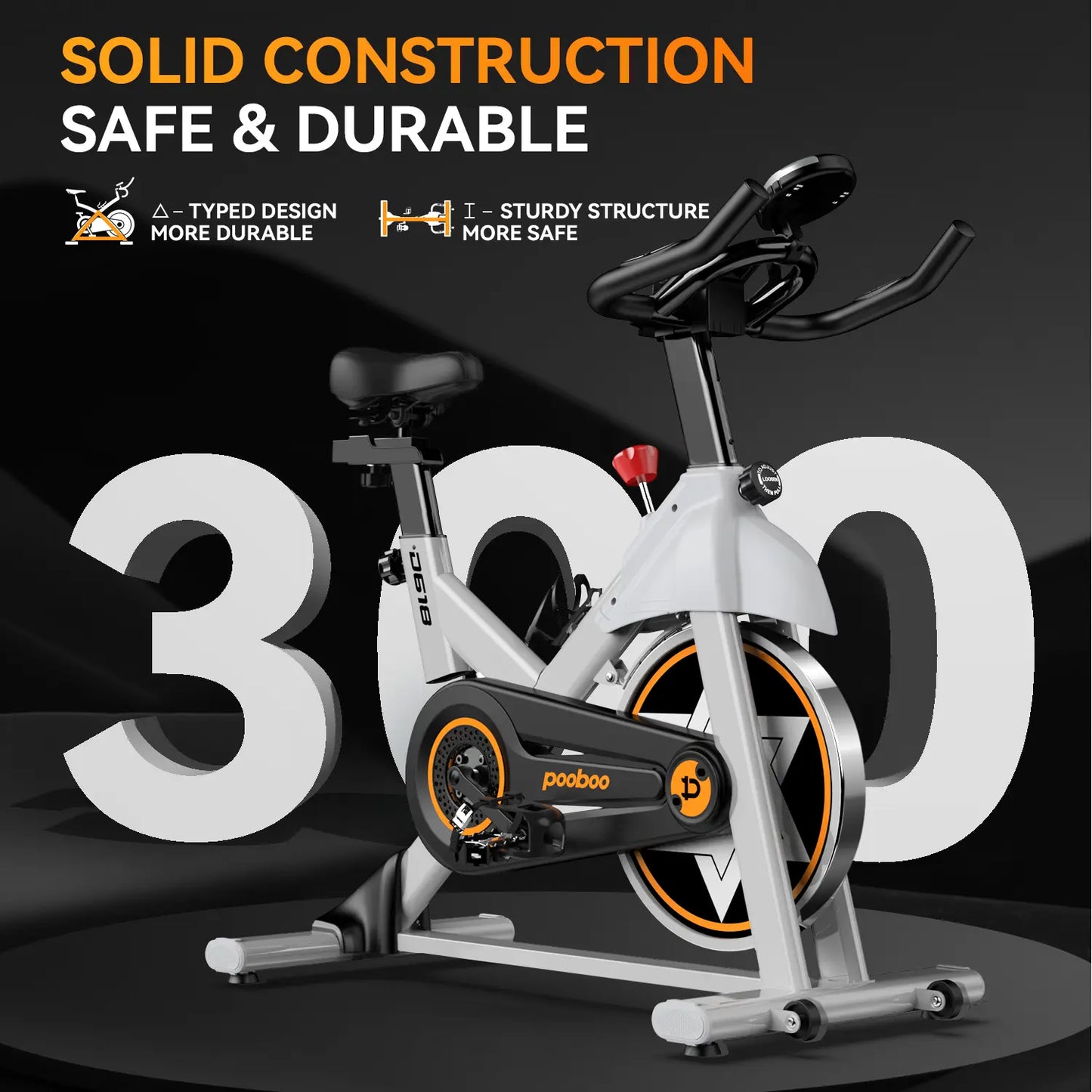 Pooboo Stationary Bike for Home Gym D618