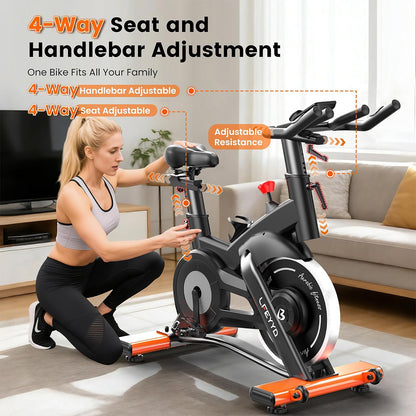 D576 Home Spin Bike with Heart Rate Monitor