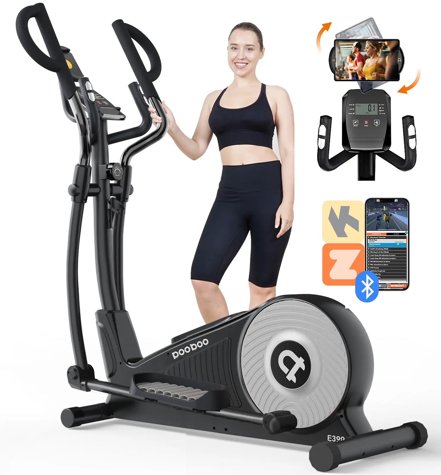 Pooboo Ultra Silent Elliptical machine E399