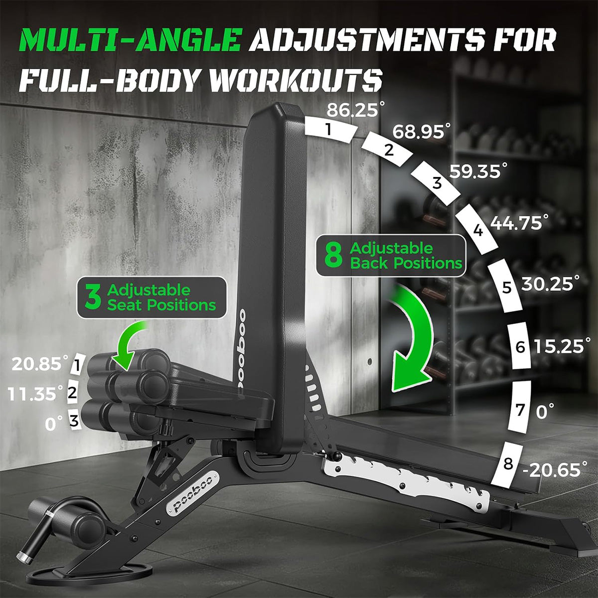 Y162 Adjustable Weight Bench For Home