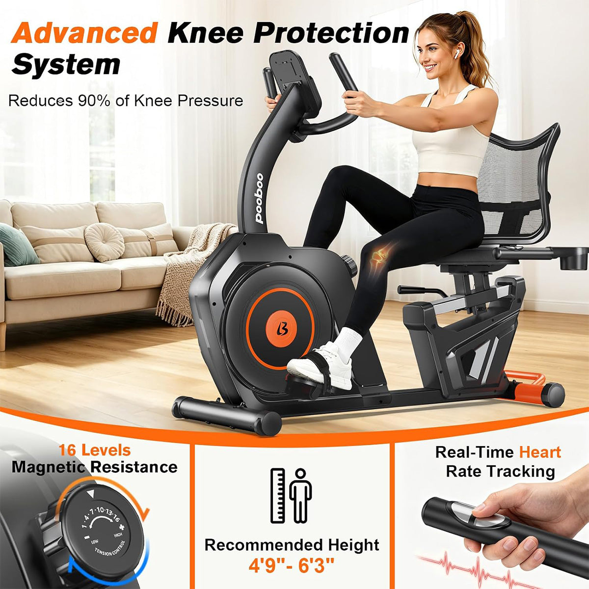 W226 Recumbent Stationary Bikes For Home