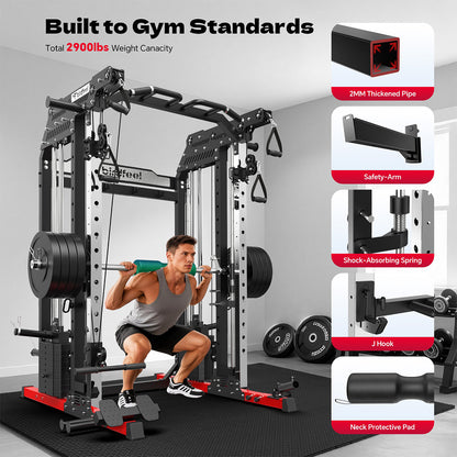 P630Pro Smith Machine With Rowing Machine Components