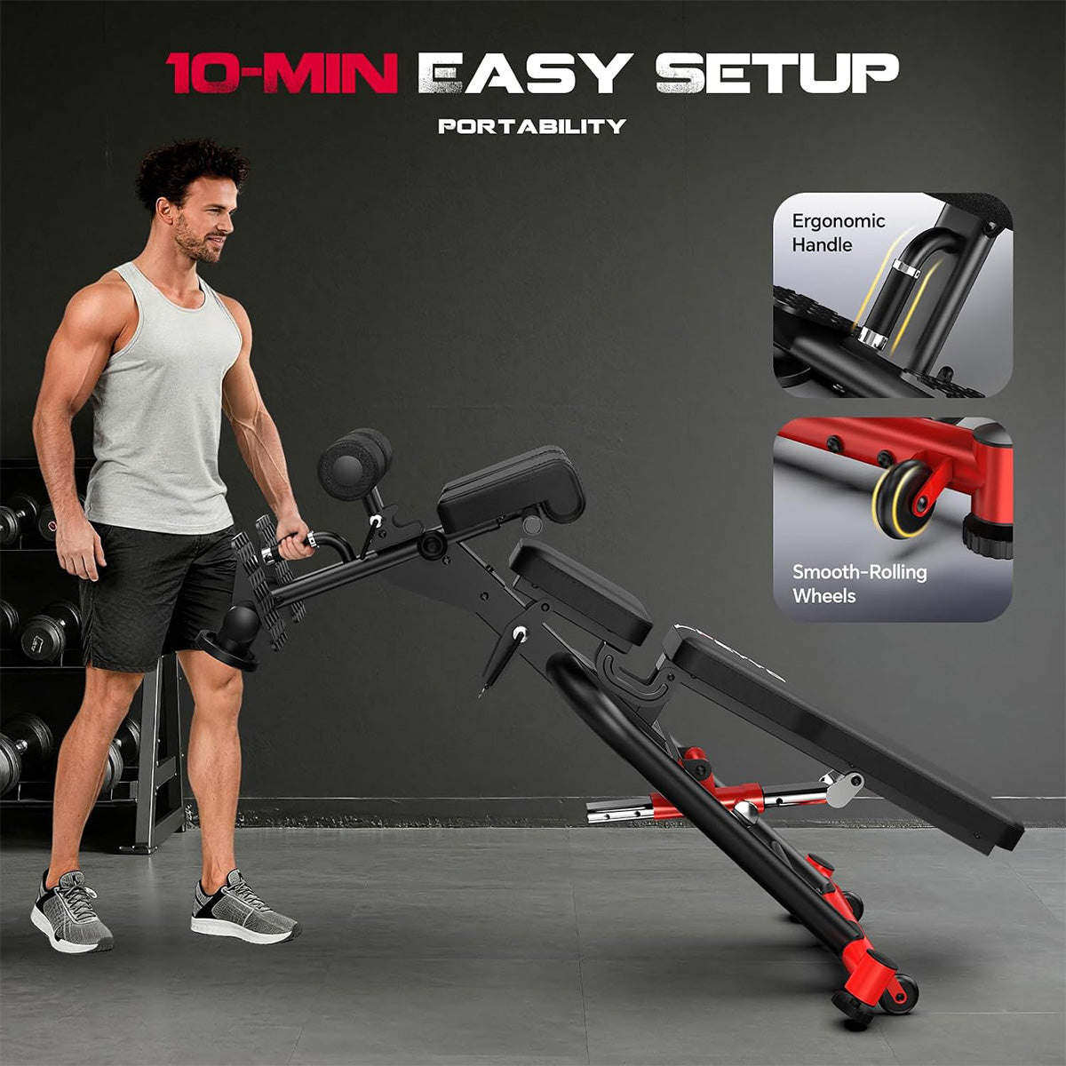 Y190 Adjustable Weight Bench&Roman Chair Bench