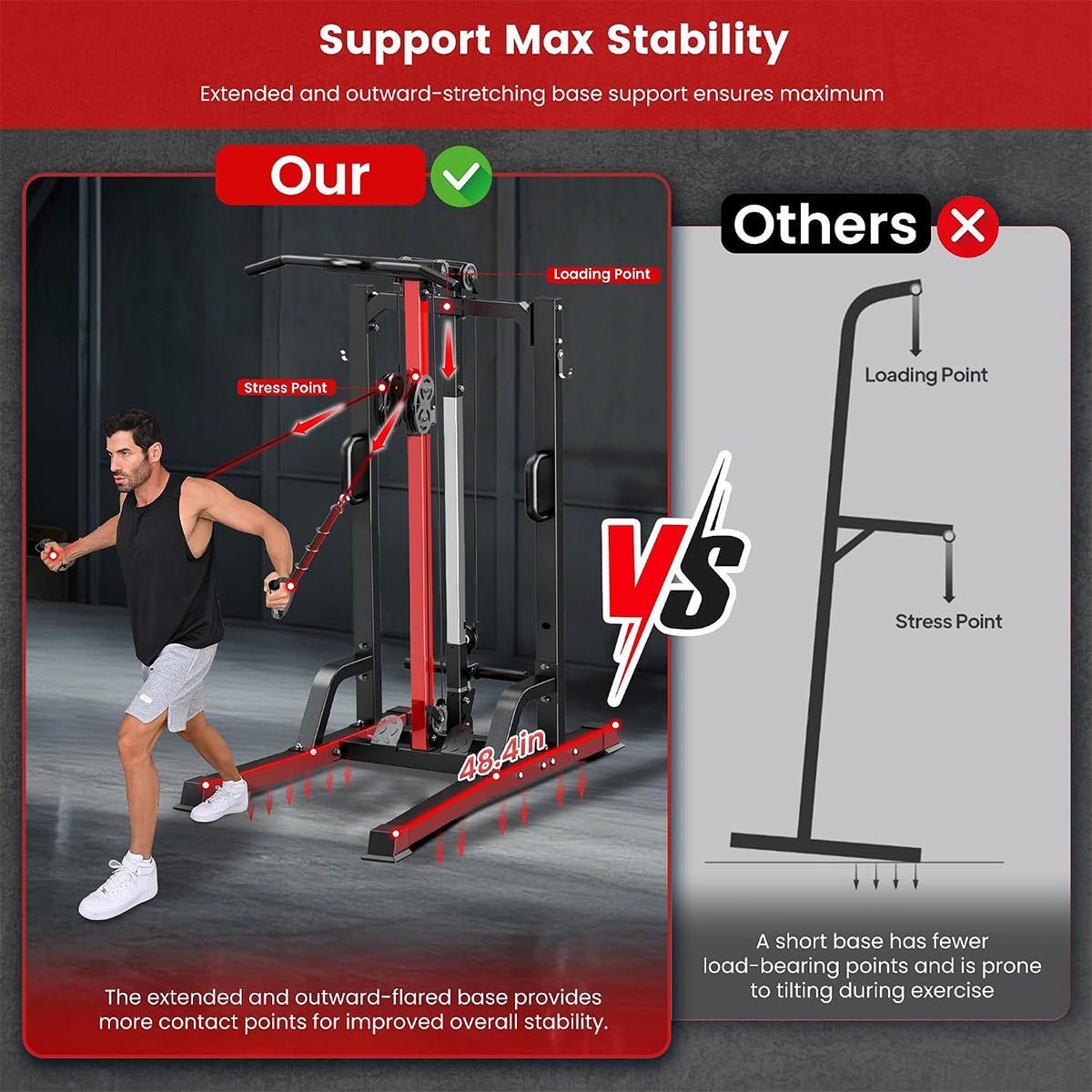 Pull Up Bar Power Tower Dip Station