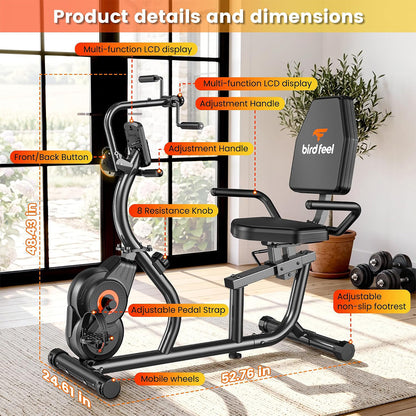 W309 Quiet Magnetic Recumbent Exercise Bike