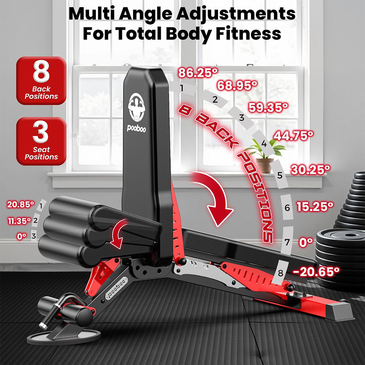 Smith Machine with Adjustable Weight Bench