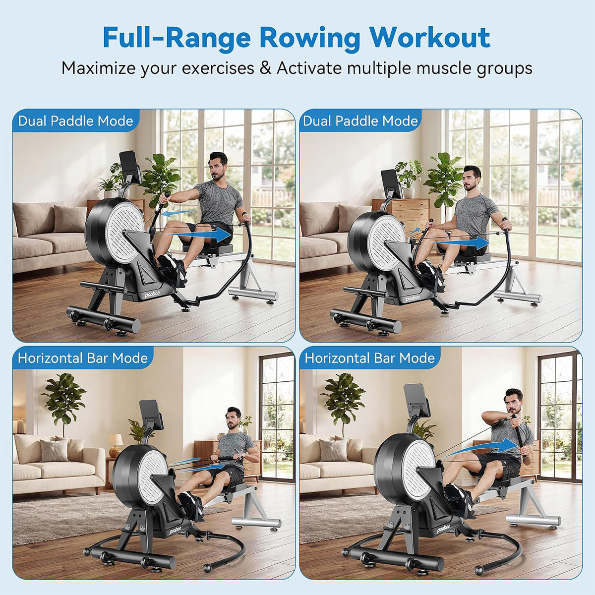 H188 Adjustable Magnetic Rowing Machine