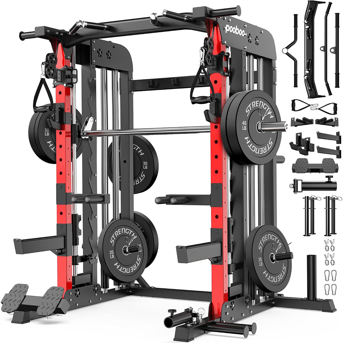 P43 Power Cage With 230lb counterweight - Black
