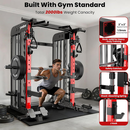 P43Pro Power Cage With 230lb counterweight - Black