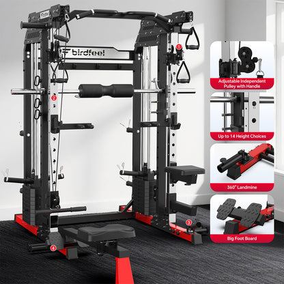 P630Pro Smith Machine With Rowing Machine Components