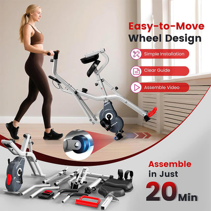 X828N Magnetic Foldable Stationary Bike