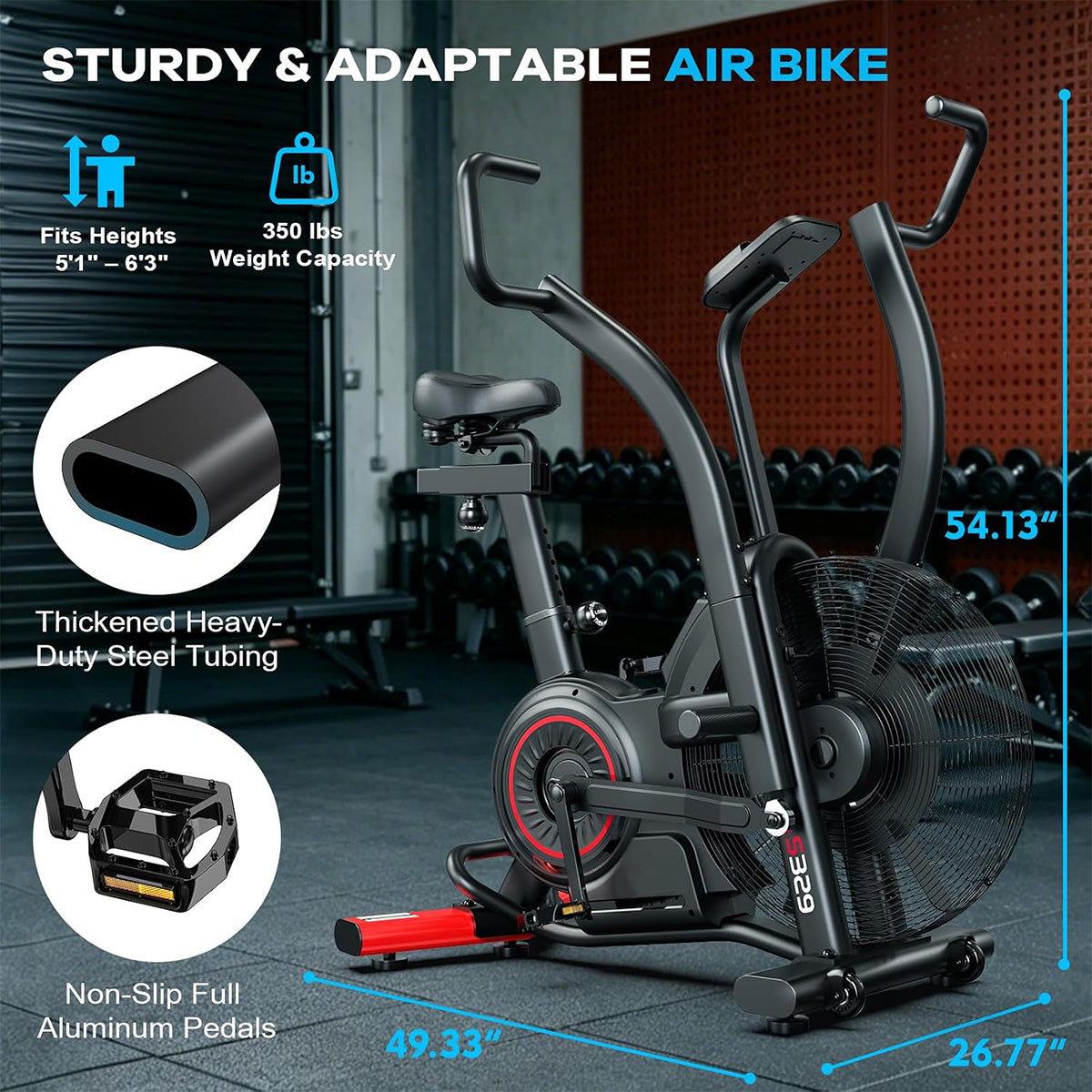 S329 Air Resistance Fan Exercise Bike