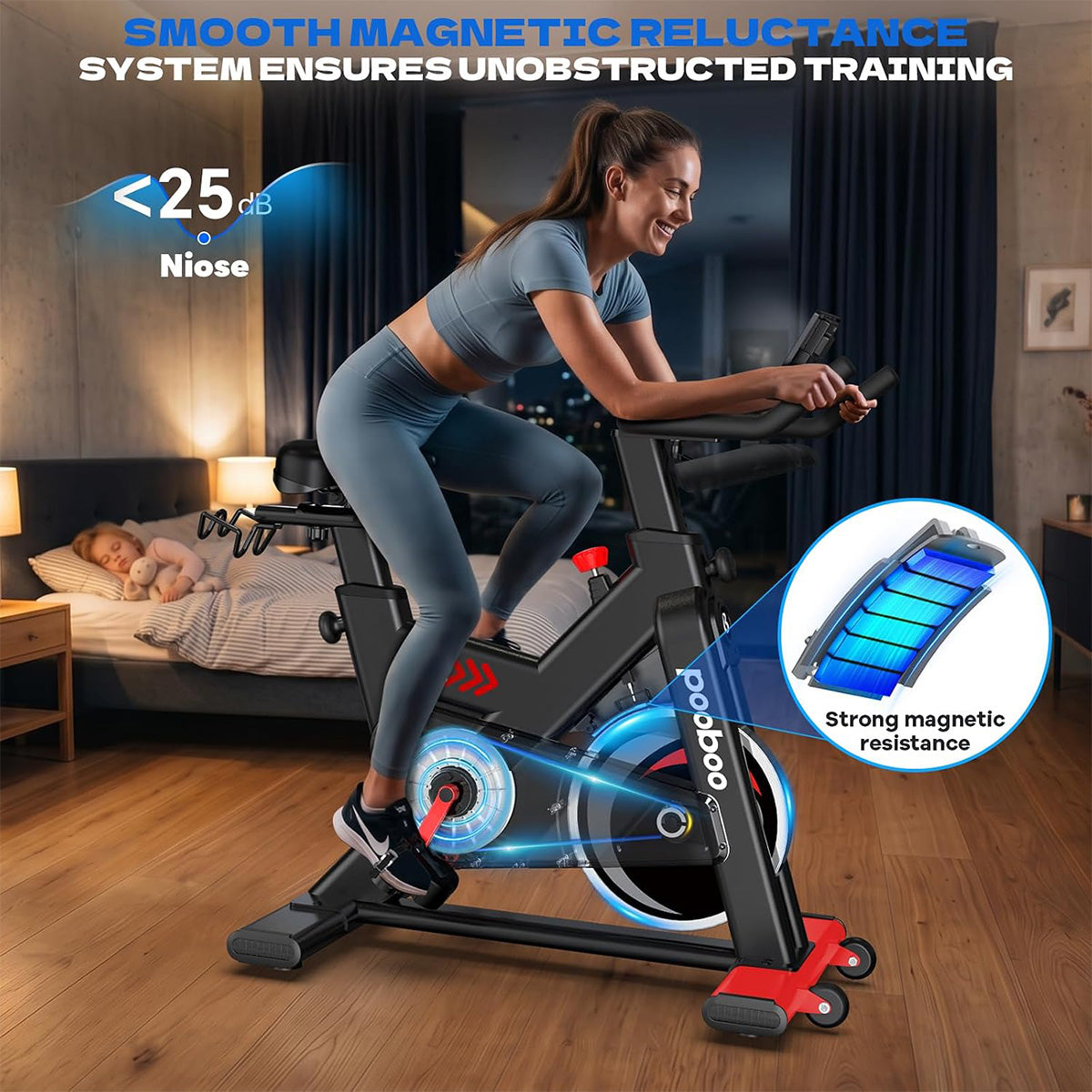 D810 Stationary Bikes with Comfortable Seat Cushion