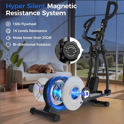 E399 Silent Elliptical machine-Silver