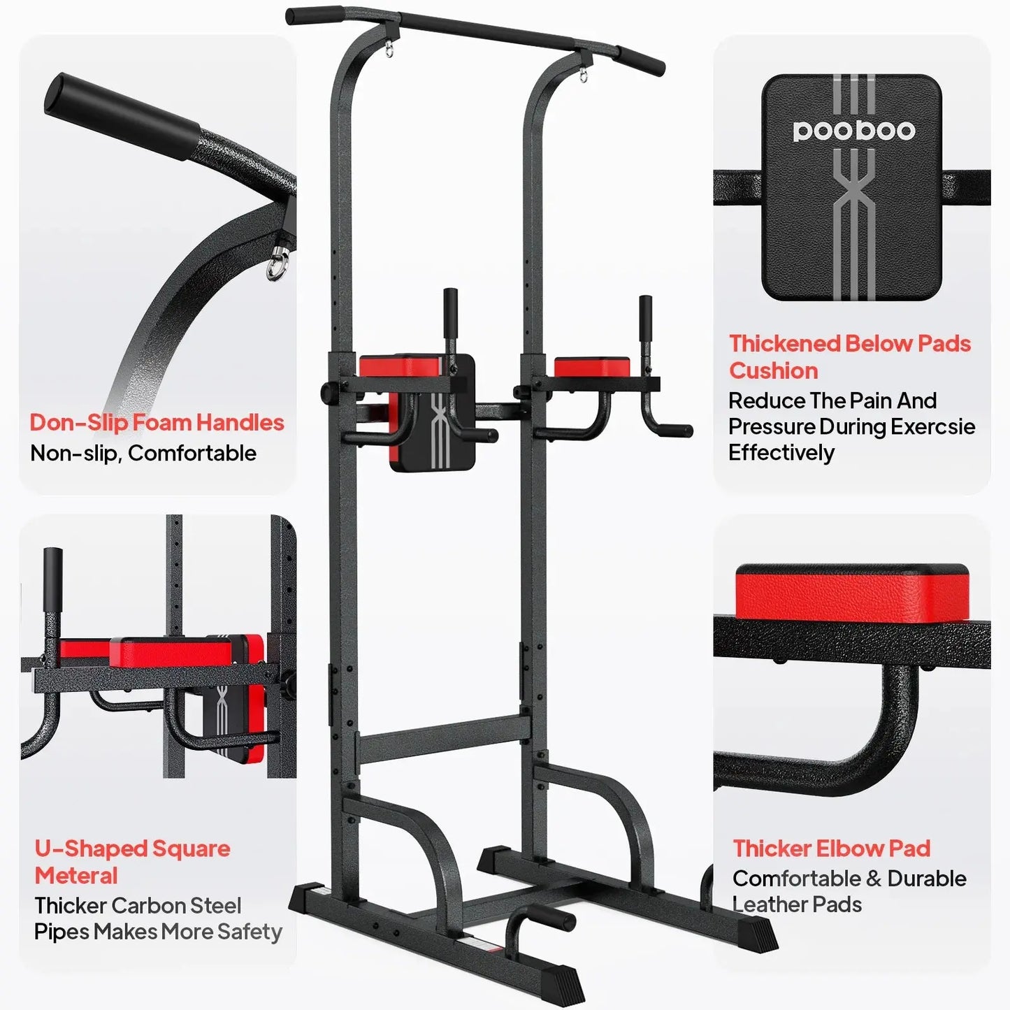 Pooboo Multi-Function Power Tower C96603