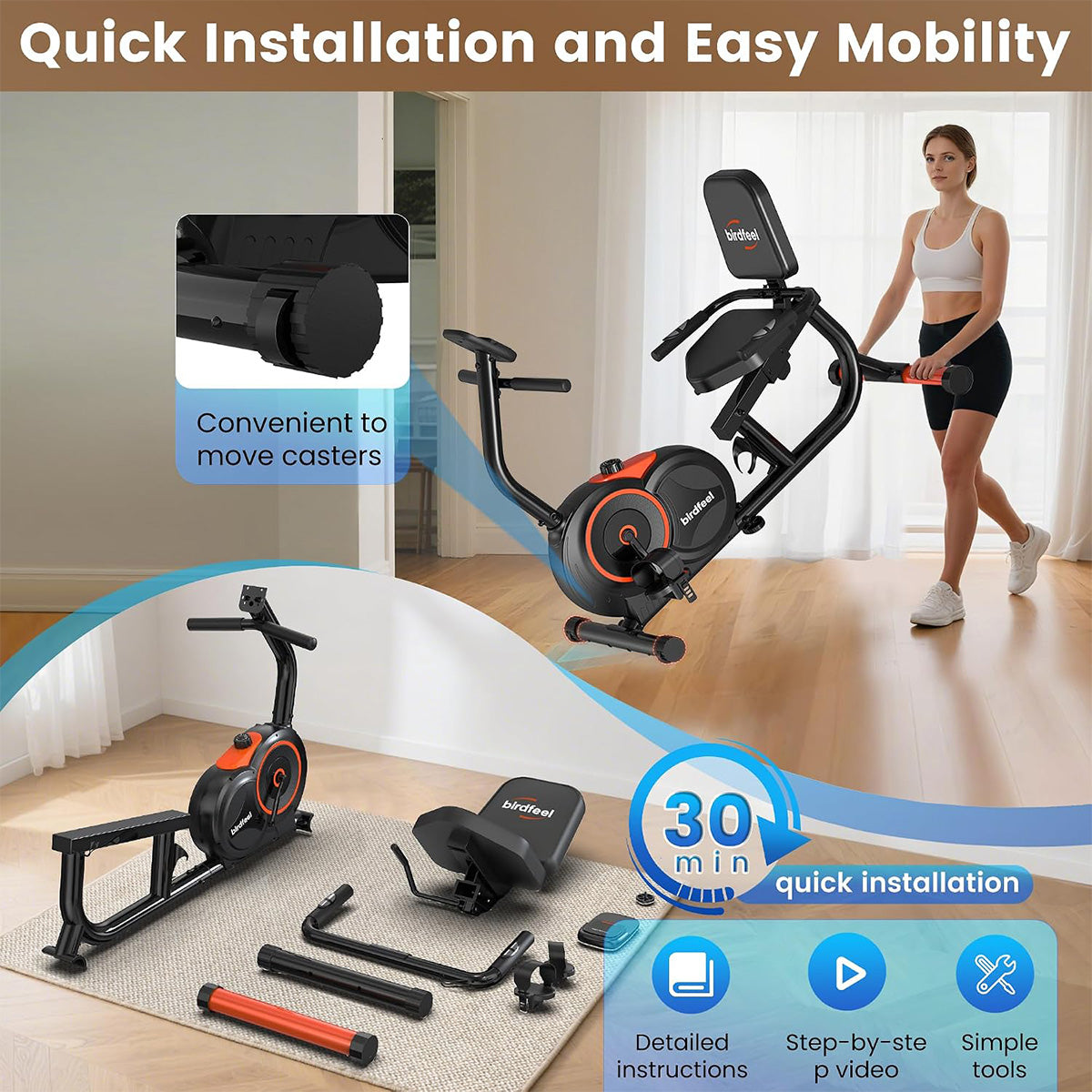 W259 Recumbent Exercise Bike for Home