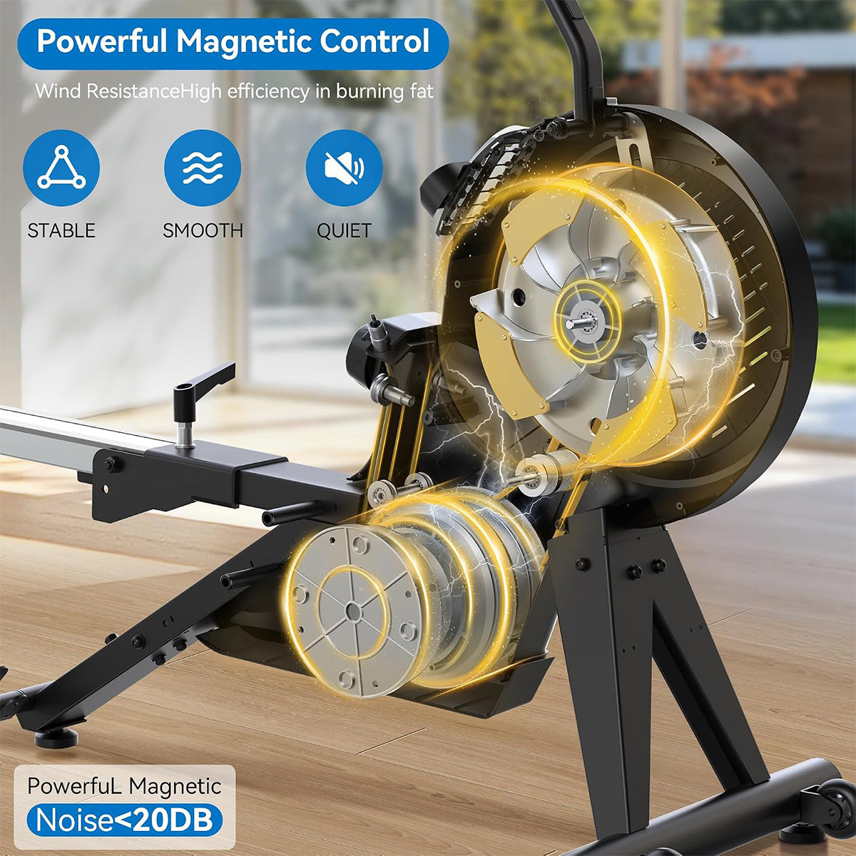 H188 Adjustable Magnetic Rowing Machine