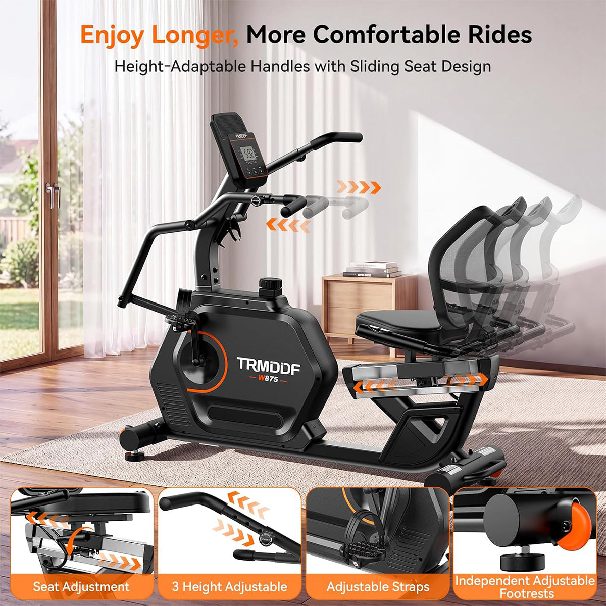 W875 Recumbent Bike With Bluetooth App