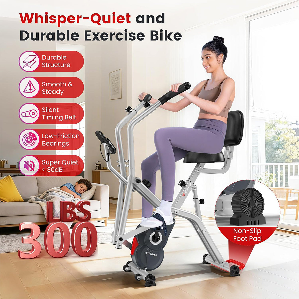 X828N Magnetic Foldable Stationary Bike